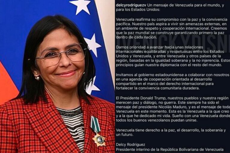 ¡Impactante declaración de la nueva líder venezolana hacia Estados Unidos!